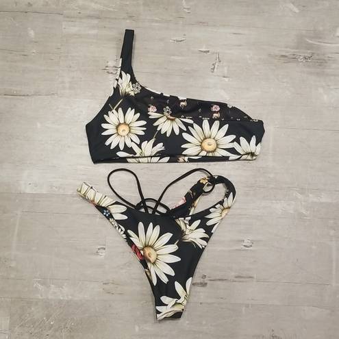 Agua Bendita 💕💕 Roma Moss Bikini Top + Egle Moss Bikini Bottoms ~ Floral L NWT