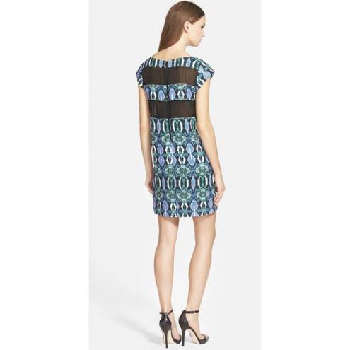 Sam Edelman NWT Women's  Cap Sleeve Illusion Panel Shift Dress Sz Large