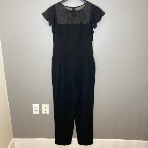 Harper NWT  Rose Gathered Illusion Neck Jumpsuit Size 10