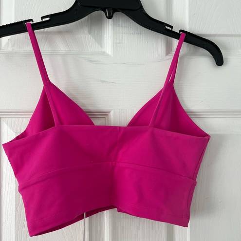 Susana Monaco  Punch Pink V Neck Crop Top