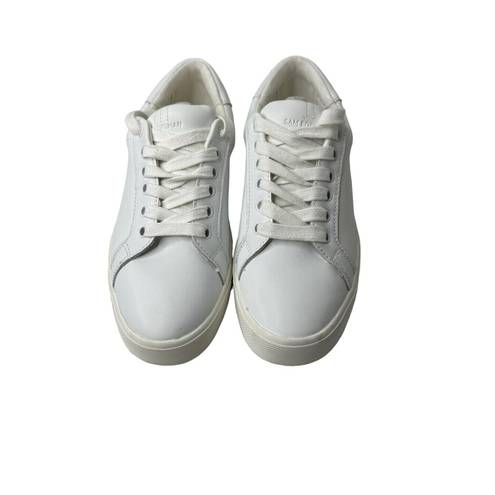 Sam Edelman  Ethyl Lace Up Low Top Sneakers Bright White Leather 6.5