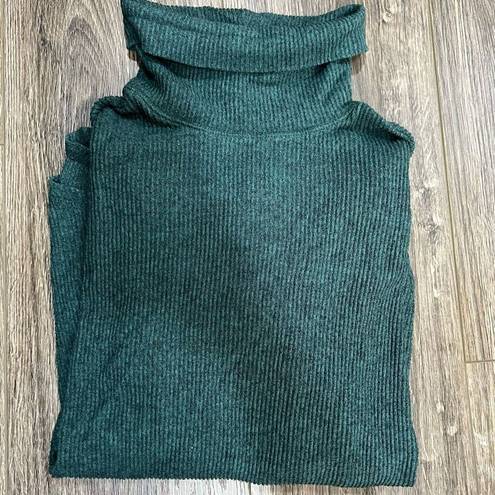 American Eagle  Teal Ribbed Turtleneck Sweater