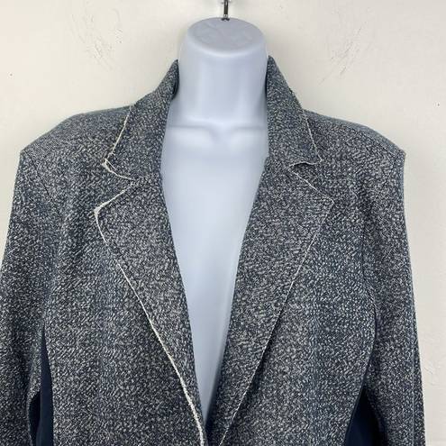 Tommy Hilfiger  Soft Fabric Mix Media Cotton Mix Blazer raw hem size Large