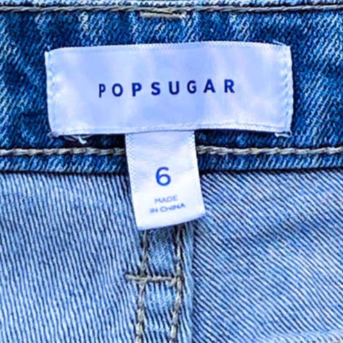 Popsugar  Light Blue Raw Edge Hem Denim Jeans ~ Women's Size 6