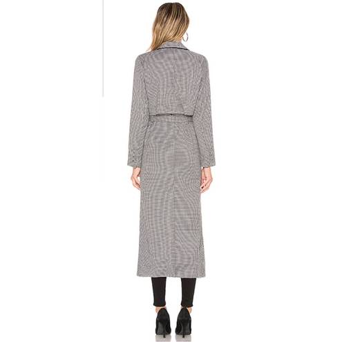 L'Academie L’Academie The Tess Trench In Black Houndstooth Size XXS