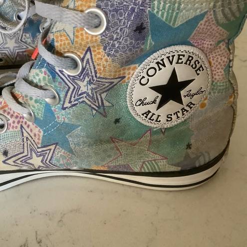 Converse  Chuck Taylor all star mosaic design high top sneakers lace up size 7.5