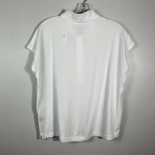 Banana Republic White Timeless Tee Boxy Fit Collared Sleeveless Top Small S NWT