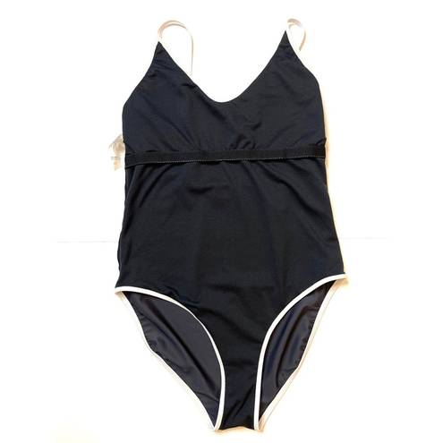 Juicy Couture  Logo Placement Black/White One Piece Swimsuit Sz M