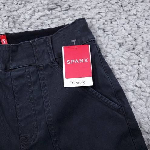 Spanx  Stretch Twill Ankle Cargo Pant Women's Size Small Washed Black Pull On