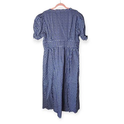 Hill House Sabrina Dress Blue Basketweave Cotton Size XXL