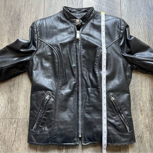 Brooks  Vintage 1980’s Leather Moto Bomber Jacket Size Small