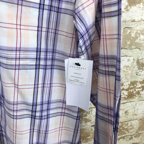 Equipment NWT  femme plaid cotton button down