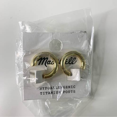 Madewell NWT  Chunky Small Hoop Earrings Gold