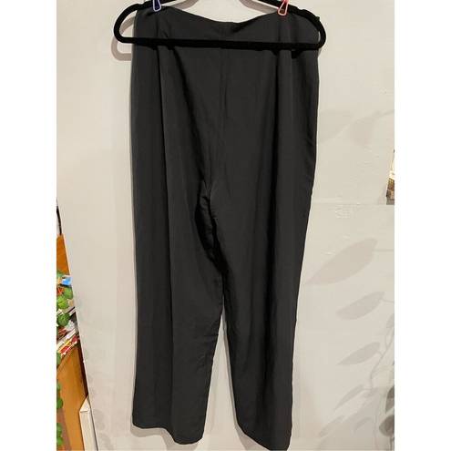 Lulus  Wide Leg Pants-High Waist Rayon/Poly NEW Black RET $58 Womens Large