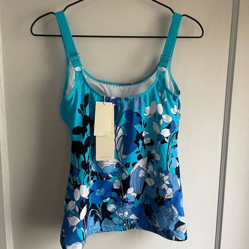 Gottex New!  Floral Art Round Neck Tankini Top