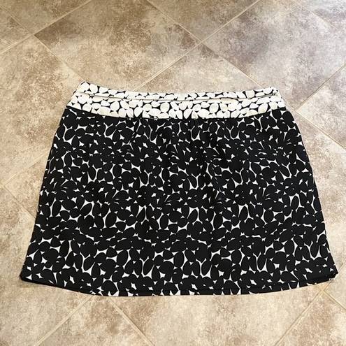 Krass&co NY &  mid rise mini skirt stretchy pull on waist pockets black white XL