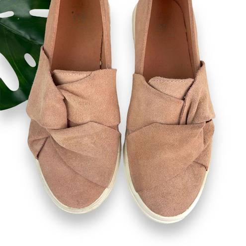 Gap  Suede Wrapped Knot Slip-On Sneakers in Blush Pink