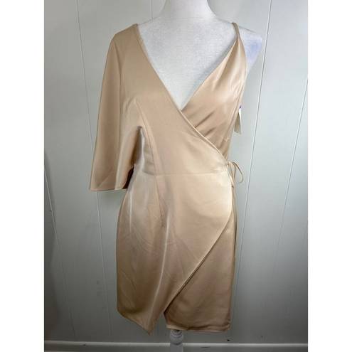Kimberly  GOLDSON NWT Laurel One-Shoulder Minidress in Bone. Size Small