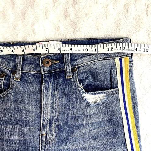 Pistola  Monroe High Rise New Haven Side Stripe Straight Leg Ankle Jeans 27