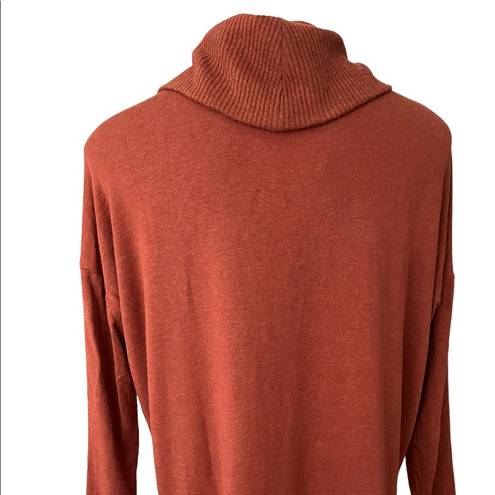 Lou & grey  Super Soft Cowl Neck Sweater, Rust