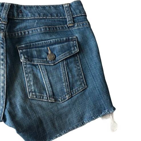 Gap  Womens Jean Shorts Size 1 Limited Edition Hand Made Cut Off Blue Jean Shorts