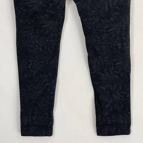 Style & Co NEW . Comfort Black Paisley Utopia Ponte Leggings Plus Size 14W Pants