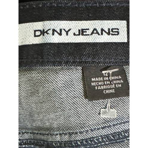 DKNY  Soho Skinny Dark Wash Denim Jeans Embellished Pockets NWOT 12