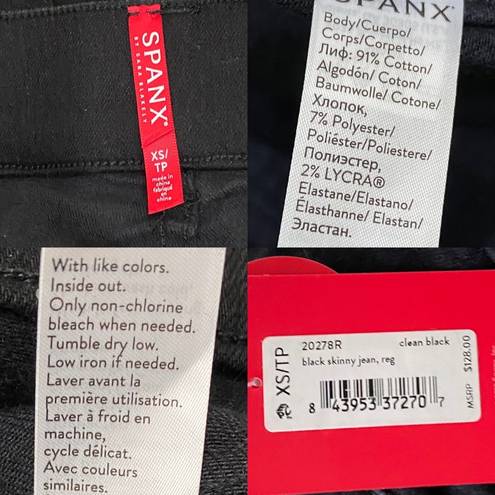 Spanx  20278R Clean Black Pull On Skinny Jeans Size XS NWT $128MSRP