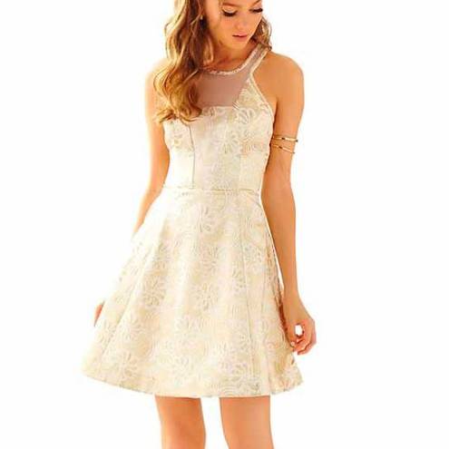 Lilly Pulitzer Gold Elsie Party Dress