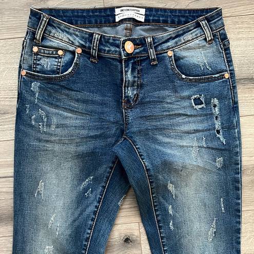 One Teaspoon One x  Freebird II Low Waist Crop Jeans | Distressed | 24