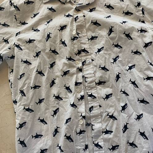 Nicole Miller  Studio Shark Button Down Sz Medium