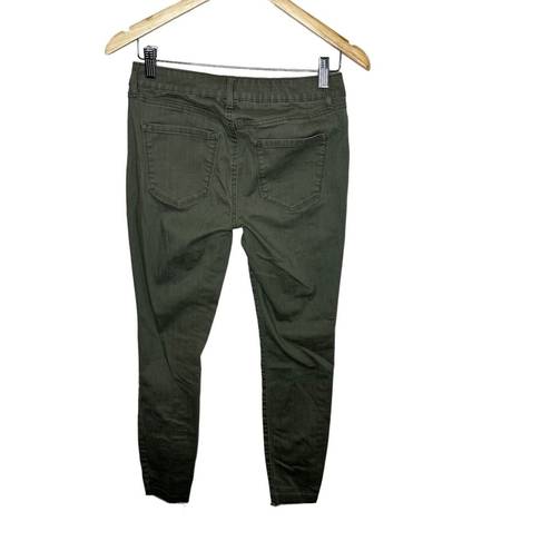 REWASH  Juniors' High-Rise Skinny Pants Green Size 5/27