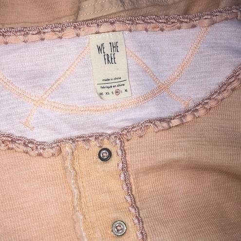 We The Free  size medium peach thermal crop top