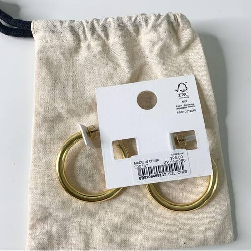 Madewell NWT  Chunky Medium Hoop Earrings Gold