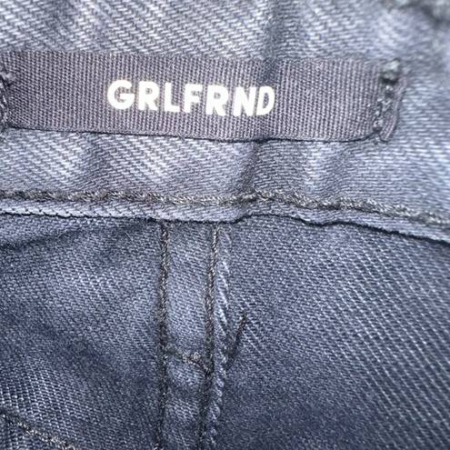 GRLFRND Rhonda Charcoal Gray Button Denim Skirt!