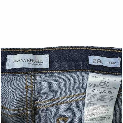 Banana Republic Flare 29 L Jeans Premium Denin Dark Blue