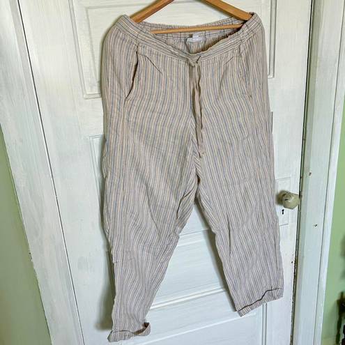 J.Jill  Linen Striped Boho Pants