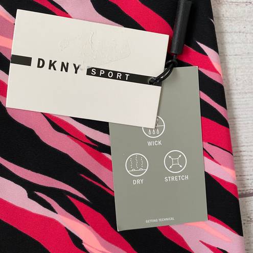 DKNY NWT women L high waist pull on compression leggings multicolor