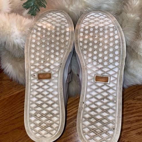 Anthropologie  KAANAS Suede Ruffle slip on shoes size 8
