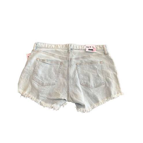 New York Laundry  Vintage High Rise Light Wash Womens Denim Shorts size 13