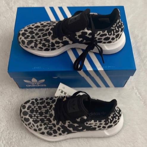 Adidas Swift Run Leopard-Print Shoe, Size: 9