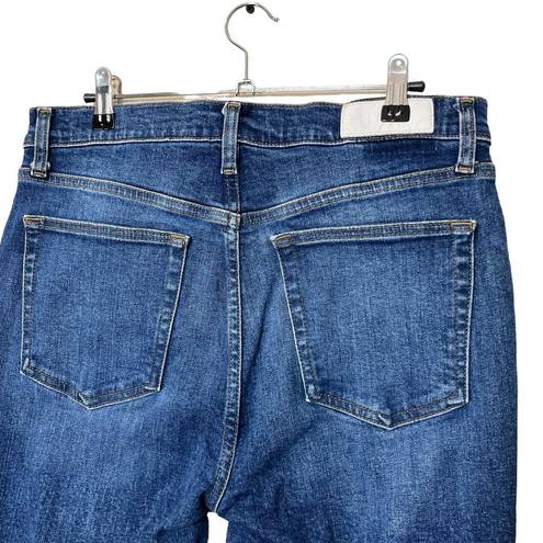 RE/DONE  90s High-Rise Ankle Crop Jeans In Royal Fade Denim  Button Fly Size 31