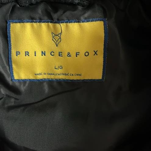 Prince And Fox EGC women’s  puffer vest jacket/removable faux fur/full zip/size L