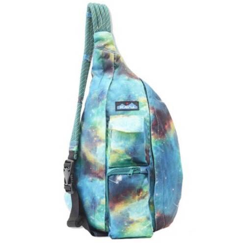 KAVU  Galaxy Space Rope Sling Bag RARE Purse Blue Green