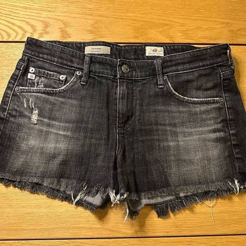 AG Adriano Goldschmied Ag the Bonnie distressed shorts black 28