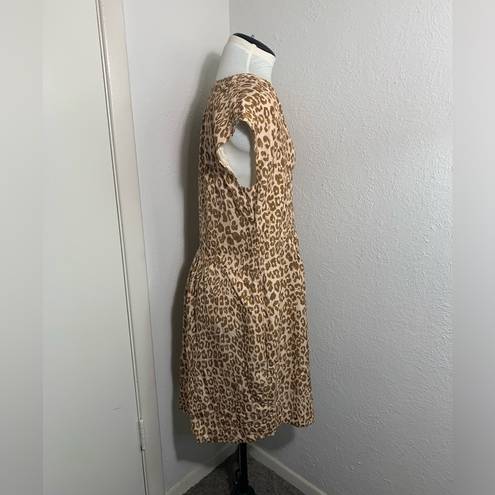 Pilcro  from Anthropologie leopard prints, sleeveless, V-neck mini dress. M