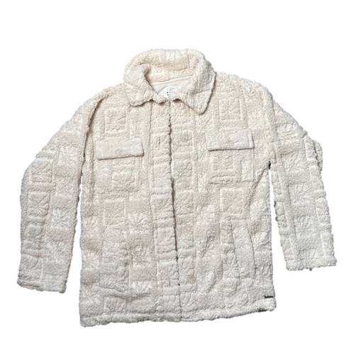 Billabong  Fairbanks Button Up Teddy Jacket in Cream