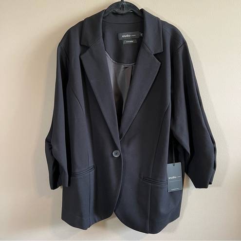 Torrid  Studio Soho Ponte Black Blazer 3X NWat