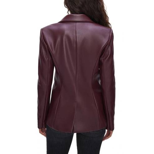 Good American  Better Than Leather Sculpted Blazer in Malbec003 Small Womens