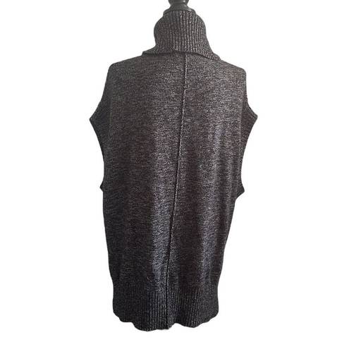 BCBGMAXAZRIA  Charcoal Grey Cowl Neck Sleeveless Sweater Vest Tunic size XS / S